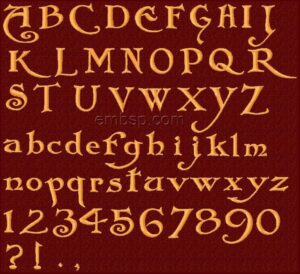 Arlekino M english font 25 mm