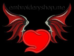 Heart with wings hrt0010
