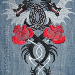 Dragons with roses mth0009