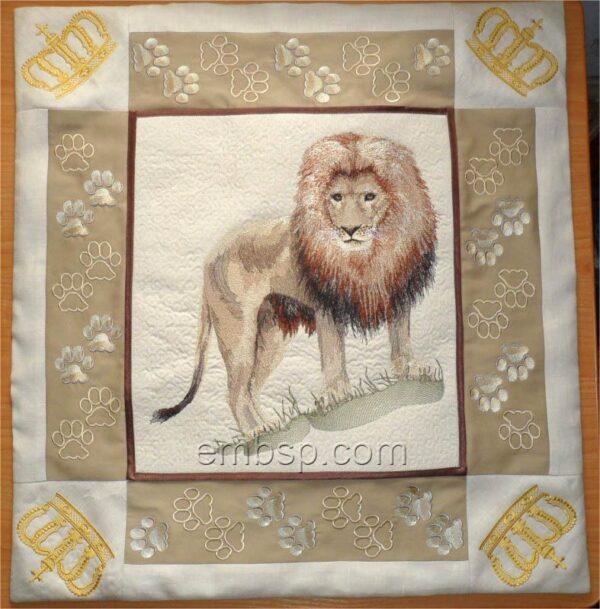 King of beasts Panel lio0005 (for hoop 200*360 mm)
