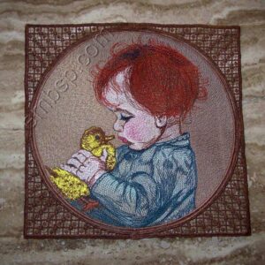 Mouse Pad "Boy with a duckling" ppl0019