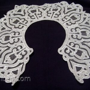 Lace collar, embroidery on organza fsl0031