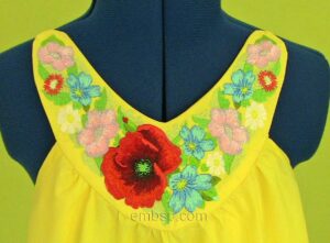 Summer floral ornament for the neck flw0102