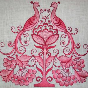 Towel with birds wed0005_195x279 mm (+2 parts)