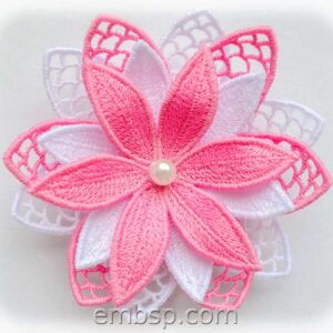 3D Lace Flower fsl0044