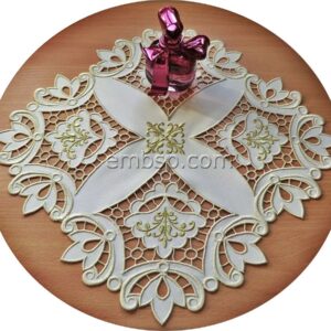 Cutwork Doily Golden patterns cut0049