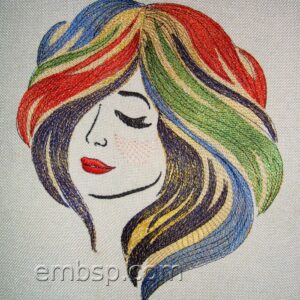Machine embroidery design Lady ppl0030