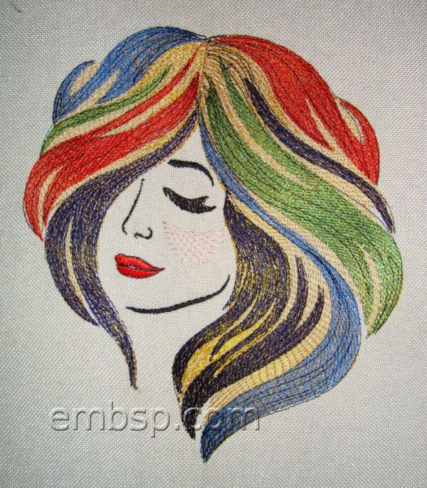 Machine embroidery design Lady ppl0030