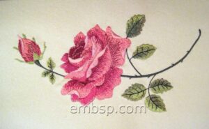 Machine embroidery design Rose flw0130