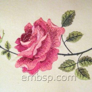 Machine embroidery design Rose flw0130