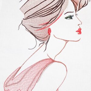 Machine embroidery design Girl in red ppl0032
