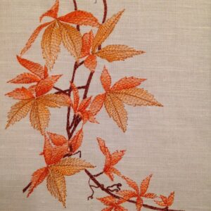 Machine embroidery design Twig with leaves Lvs0008