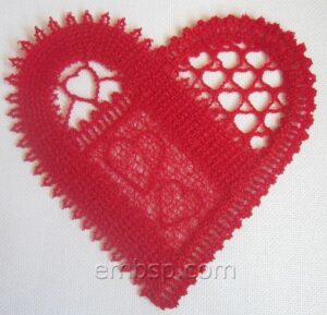 Machine embroidery design Lace Heart fsl0058