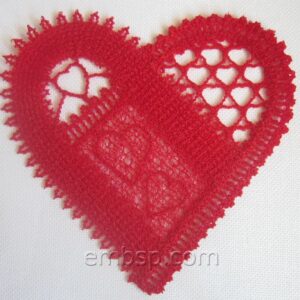 Machine embroidery design Lace Heart fsl0058