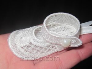 Machine embroidery design Lace shoe for doll fsl0061