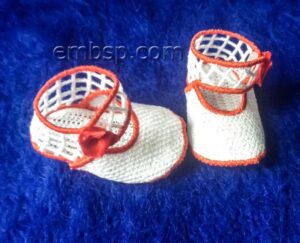Machine embroidery design Lace shoe for doll fsl0064
