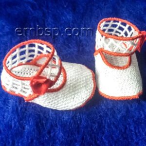Machine embroidery design Lace shoe for doll fsl0064