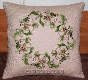 Machine embroidery design Pattern "Green Wreath" abs0024