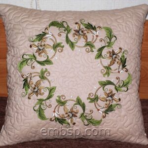 Machine embroidery design Pattern "Green Wreath" abs0024