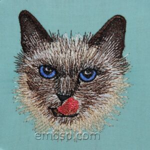 Machine embroidery design Siamese cat cat0019