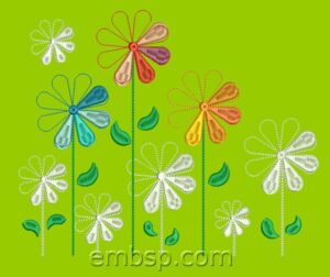 Machine embroidery design Flower Kaleidoscope flw0136