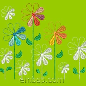 Machine embroidery design Flower Kaleidoscope flw0136