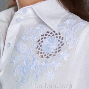 Machine embroidery design White Rose «Inspiration» flw0139