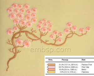 Machine embroidery design Sakura flw0140