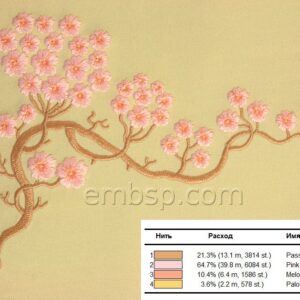 Machine embroidery design Sakura flw0140