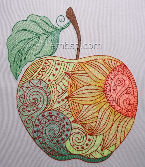 Machine embroidery design Apple of life art0028_200x244