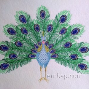 Machine embroidery design Peacock brd0060