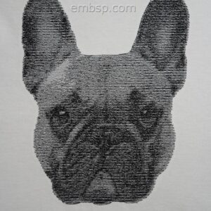 Machine embroidery design French bulldog dog0023