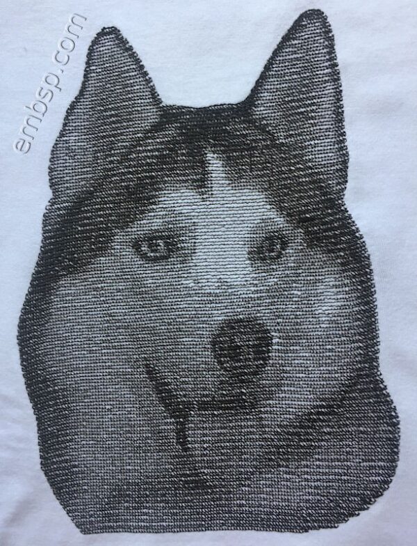 Machine embroidery design Husky dog0025