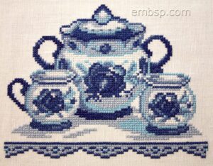 Machine embroidery design "Village gathering" crs0015