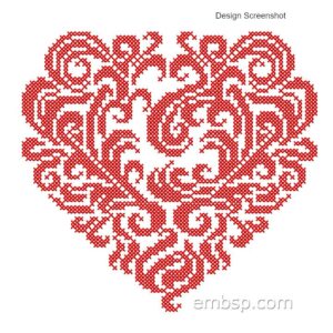 Machine embroidery design Heart crs0016