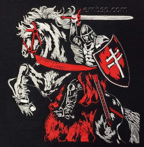 Machine embroidery design Knight on horseback ppl0037